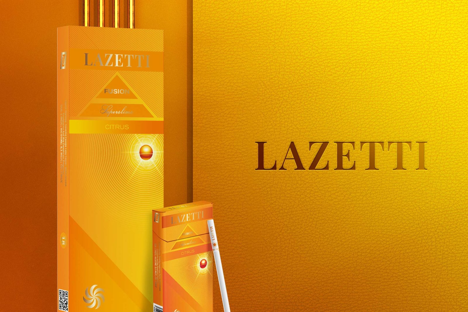 бренд і дизайн упаковки сигарет Lazetti Fusion Citrus
