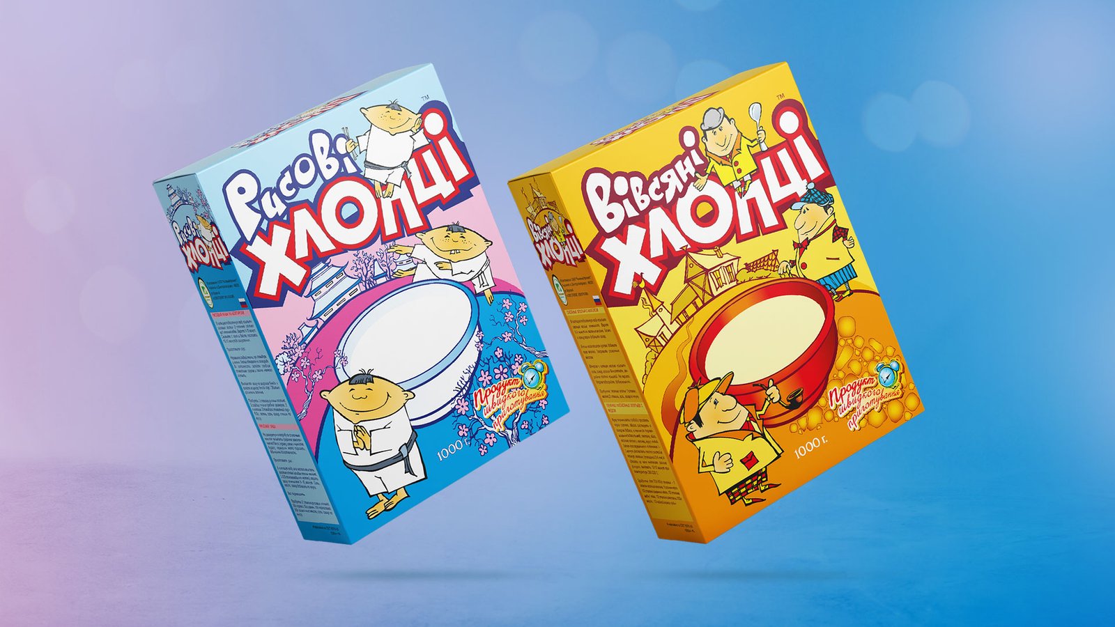 розробка дизайну упаковки пластівців