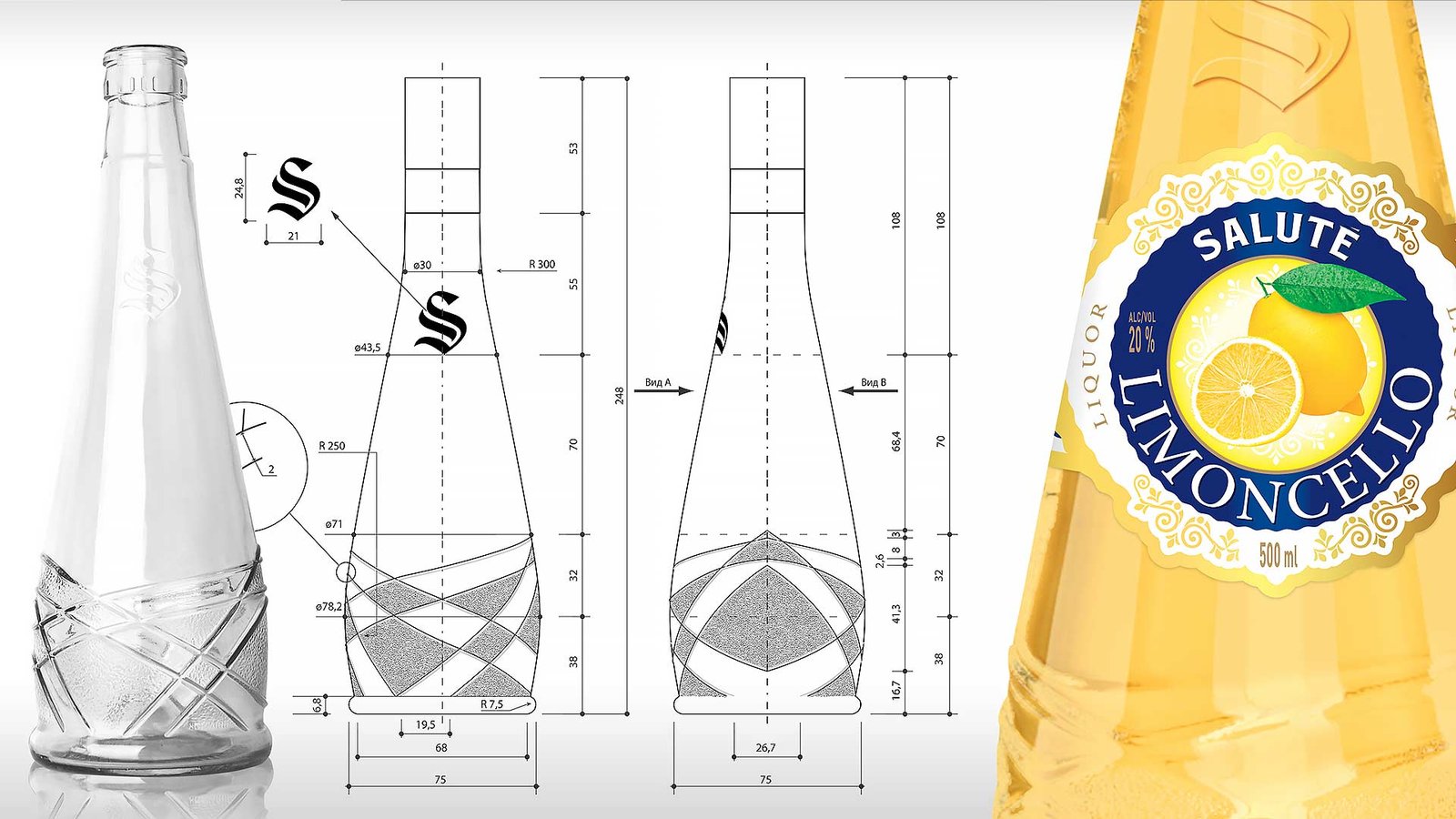 разработка дизайна этикетки ликера Limoncello Решения для брендов GBS