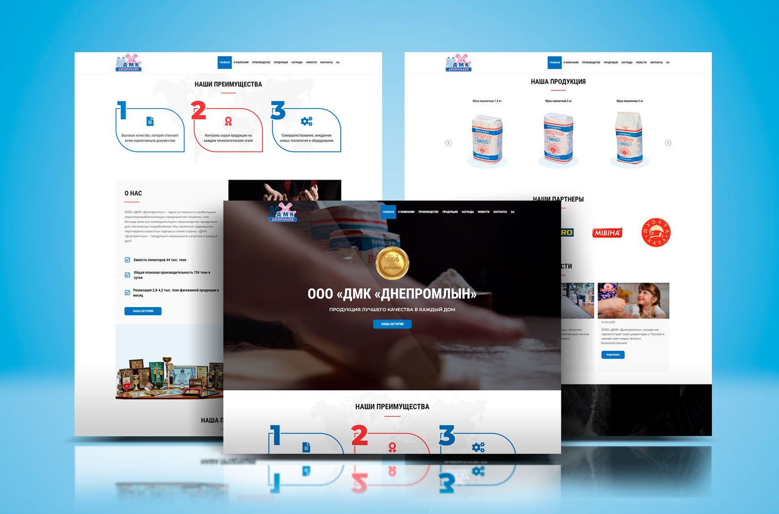 разработка сайта, контент маркетинг, Дніпромлин, gbs, решения для брендов