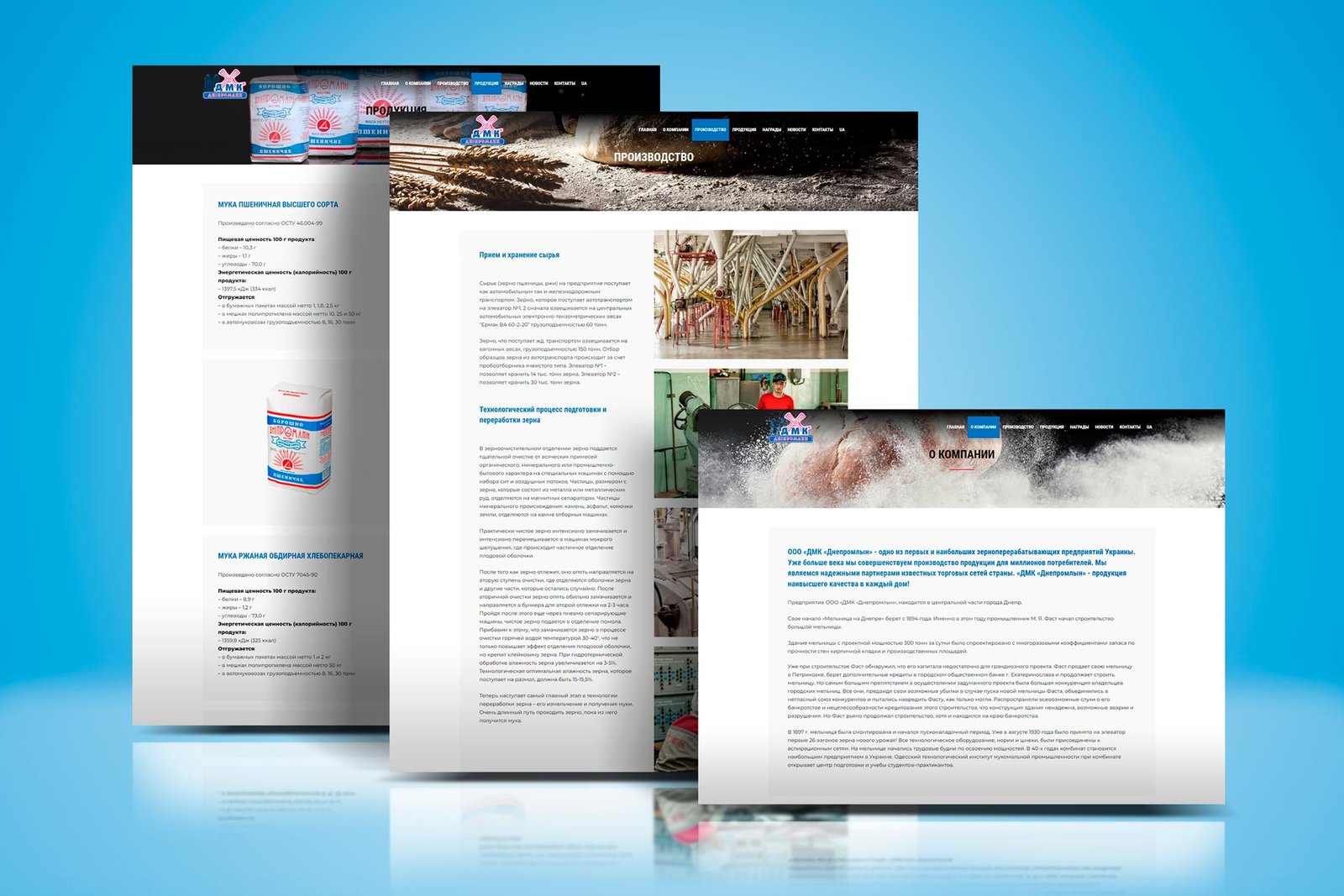 разработка сайта, контент маркетинг, Дніпромлин, gbs, решения для брендов