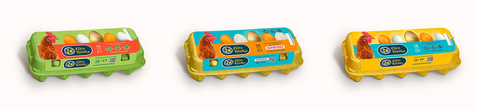 разработка упаковки яйца Zlata Kladka, GBS