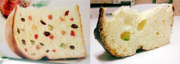 Зображення на упаковці та реальний кекс