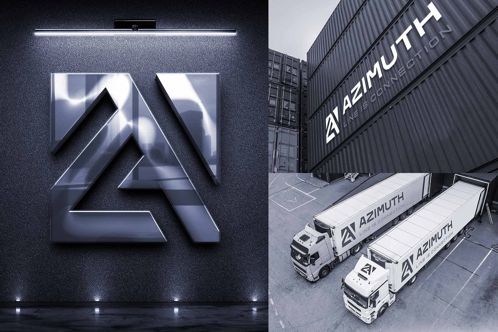 логотип, фирменный стиль для Азимут Лайн