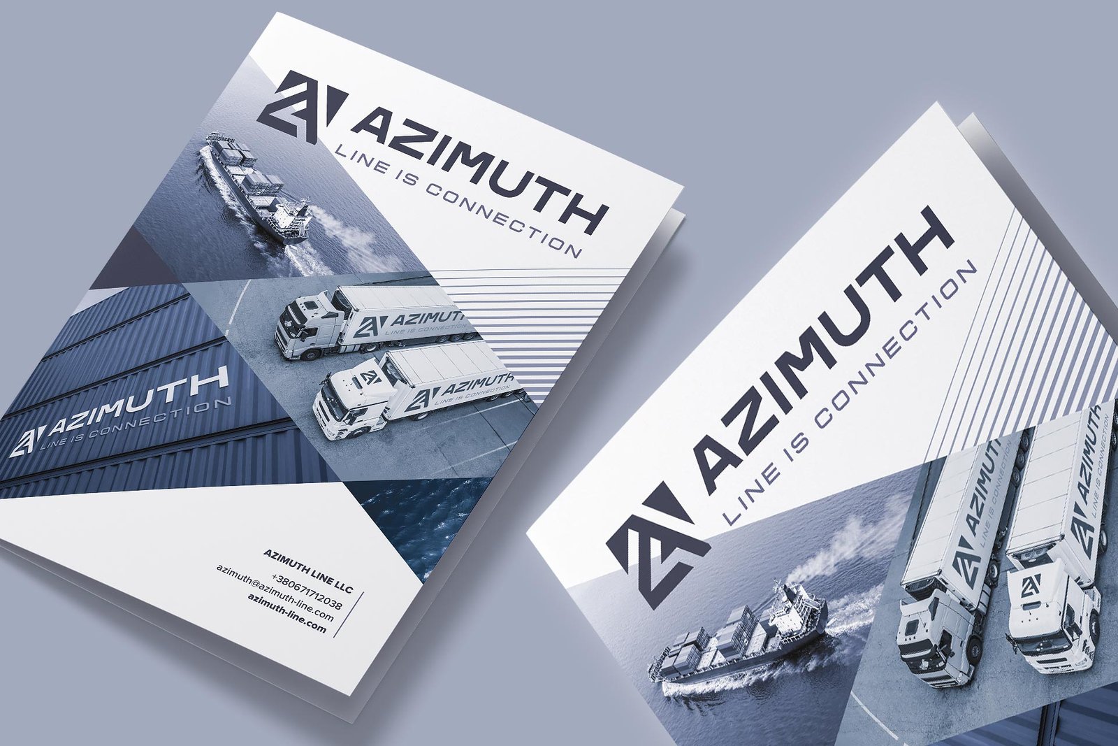 логотип, фирменный стиль для Азимут Лайн