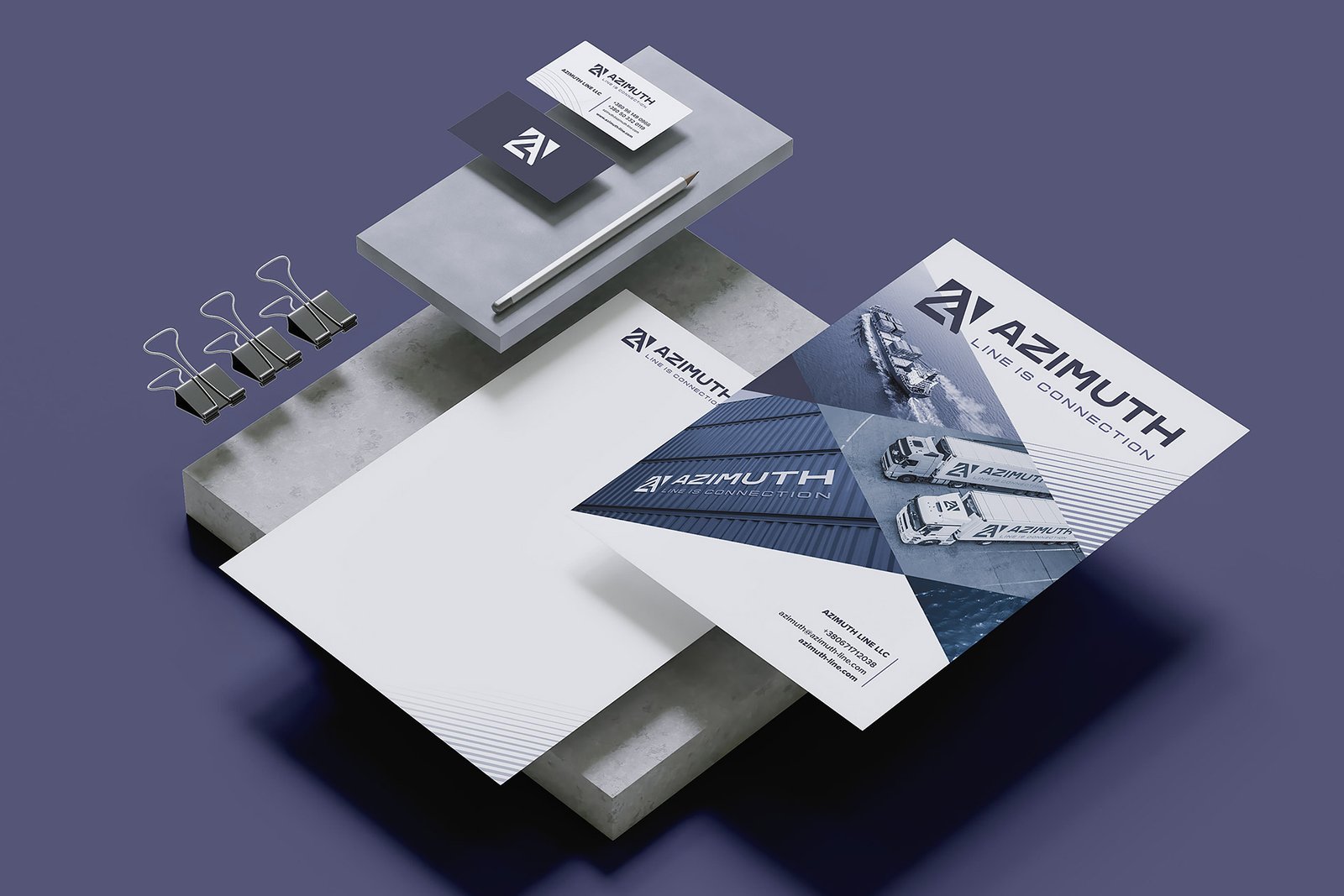 логотип, фирменный стиль для Азимут Лайн