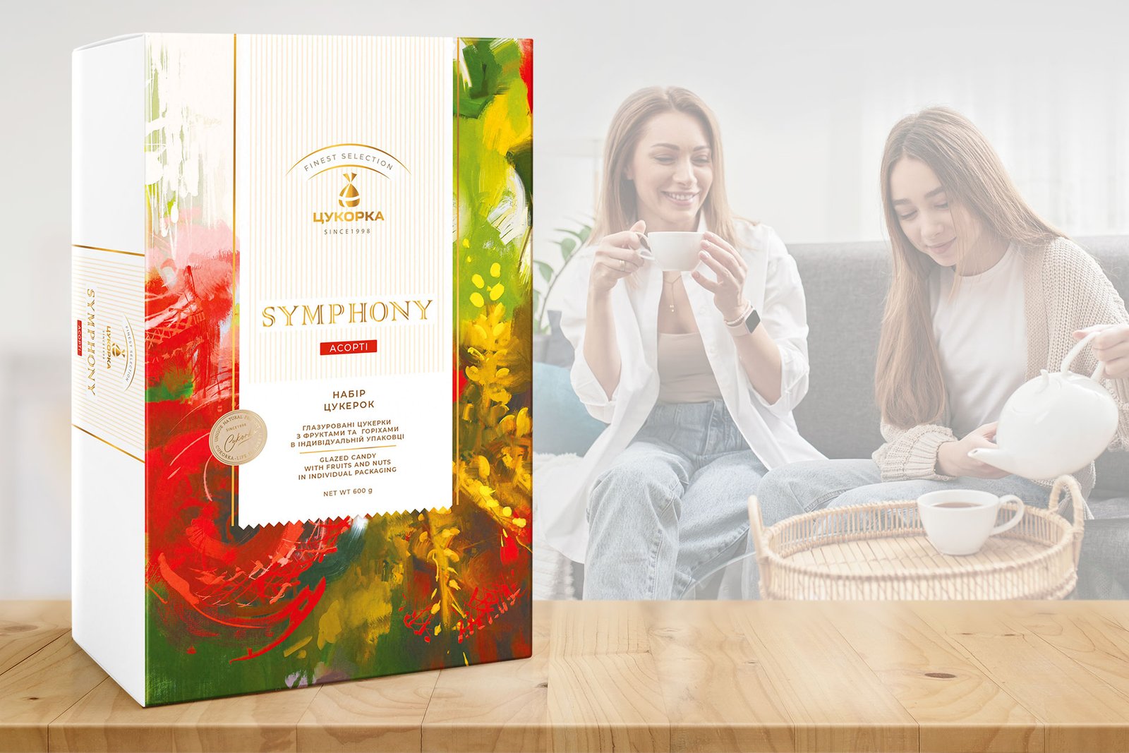 розробка фірмового стилю цукерок, ребрендинг цукеркової упаковки